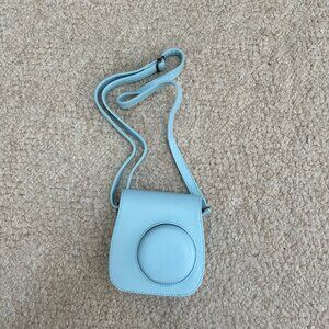 Intex polaroid light blue camera case with adjustable strap
